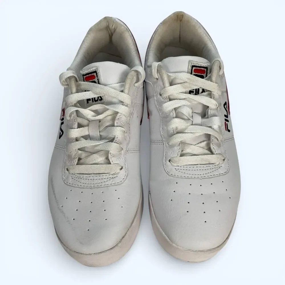 Fila Men's Original Fitness Athletic Sneakers White Blue Size 8 1CM-00711-125